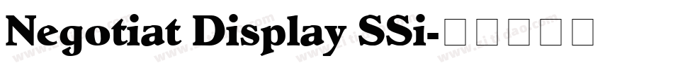 Negotiat Display SSi字体转换